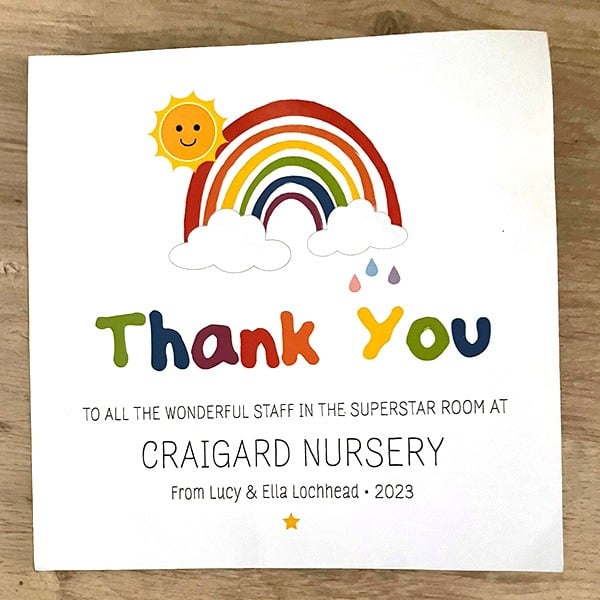 Craigard Nursery Thank you Card